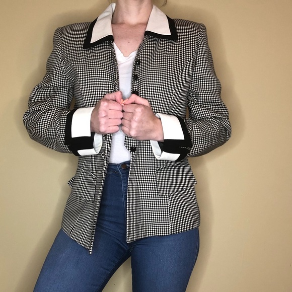 Vintage checkerboard blazer - Picture 4 of 9